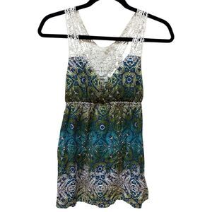 Vintage Belle Du Jour Top. Womens. Multicolor. Sleeveless. Boho.Y2k. Sz S